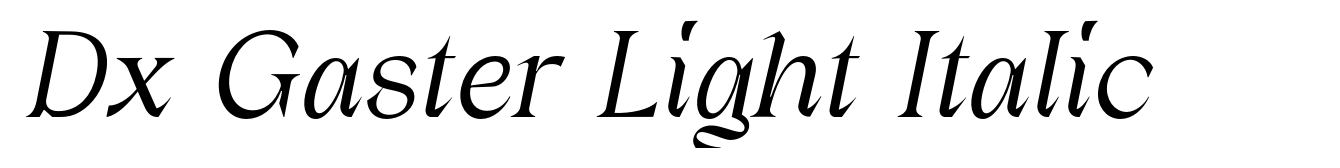Dx Gaster Light Italic